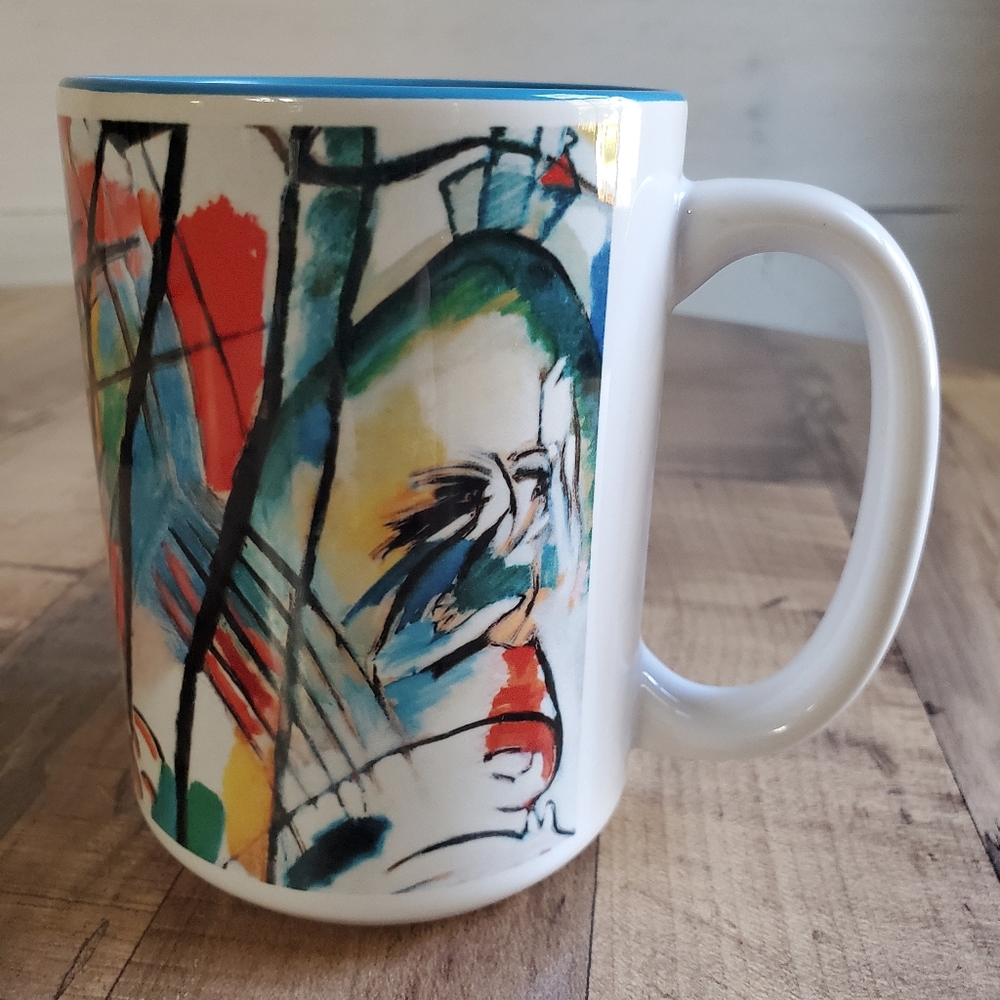 Zazzle abstract 2 tone 15oz. coffee cocoa mug Wassily Kandinsky Improvisation 28 - Picture 8 of 15